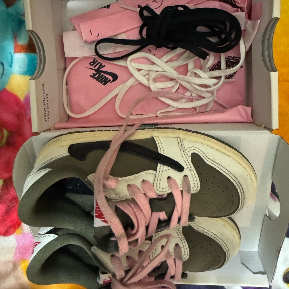 Nike Kids Sneakers-Jordan 1 Low x Travis Scott- kids